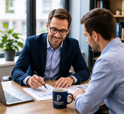 Business owner meeting with a professional accountant